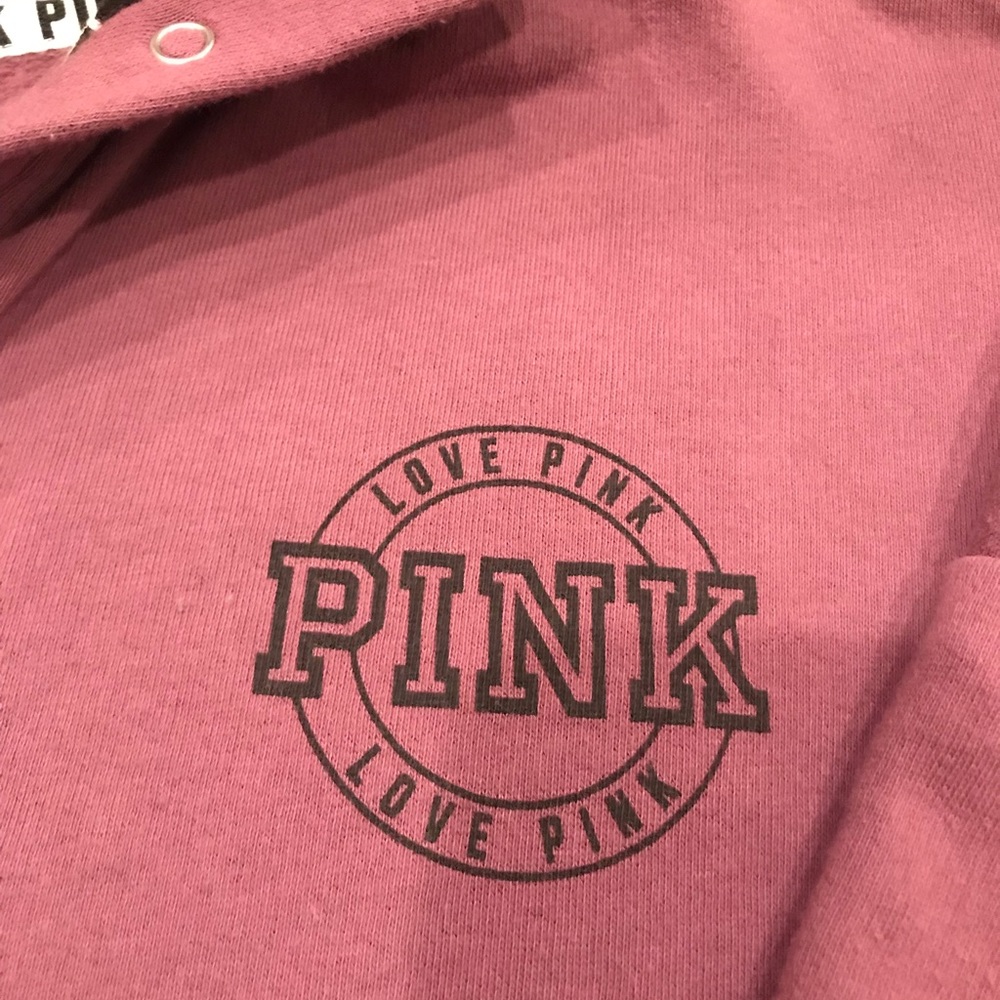 Pink Quarter-Button Sweatshirt - Picture 7 of 10